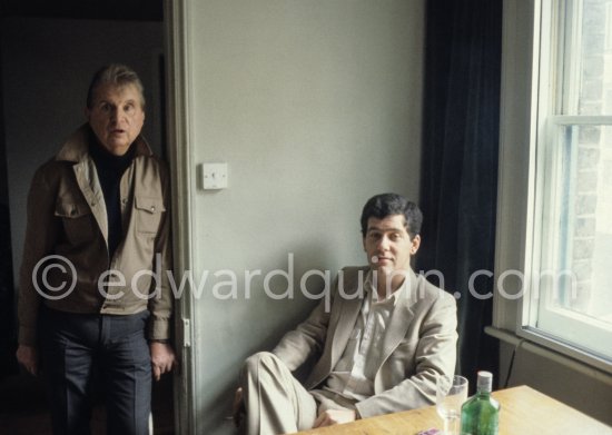Francis Bacon and John Edwards at Bacon\'s Reece Mews studio. London 1980. - Photo by Edward Quinn