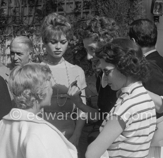 Brigitte Bardot and Michèle Morgan, Cannes Film Festival 1956. - Photo by Edward Quinn