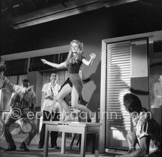Brigitte Bardot dancing the Mambo In the Film "Et Dieu créa la femme" ("And God Created Women"). Studios dela Victorine, Nice 1956. - Photo by Edward Quinn