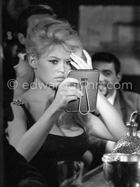 Brigitte Bardot during filming of "Voulez-vous danser avec moi?" ("Come Dance with Me!"). Studios de la Victorine, Nice 1959. - Photo by Edward Quinn