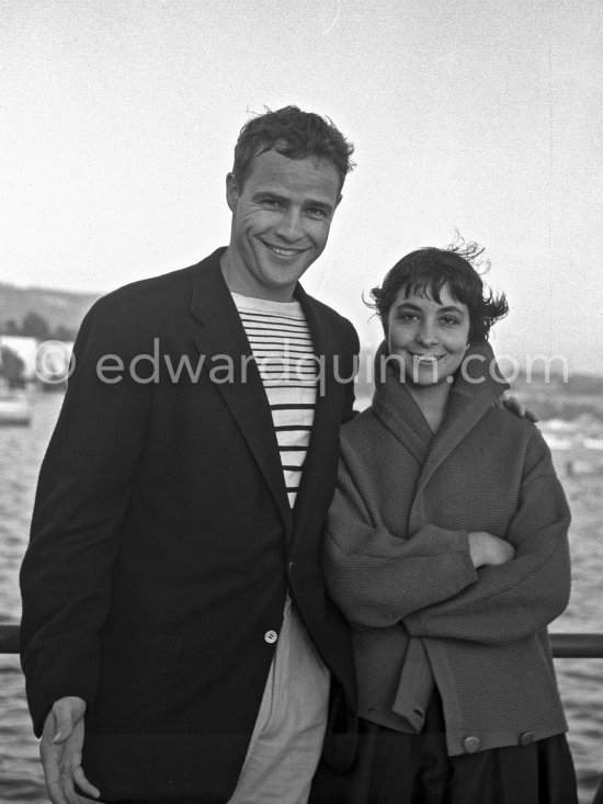 In 1954 Marlon Brando came to Bandol, a small town near Toulon, to visit his fiancée Josanne Mariani-Bérenger, daughter of a fisherman. Brando liked Bandol, as nobody really knew who he was. At first he refused to be photographed, but later he came out for a walk along the harbor and even smiled when he saw the photographer. Brando announced his engagement to the press, however the love affair ended abruptly when he returned to America. Bandol 1954. - Photo by Edward Quinn