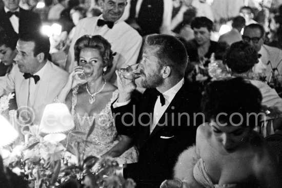 More than 1000 people assisted the Monte Carlo gala evening in aid of the polio victims in 1955. Amongst the guests were Kirk Douglas and Martine Carol. Monte Carlo 1955. - Photo by Edward Quinn