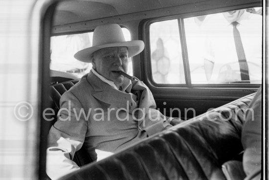 Sir Winston Churchill. Monaco harbor 1959. - Photo by Edward Quinn