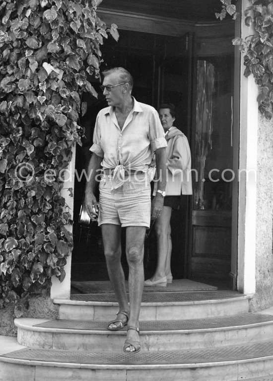 Gary Cooper. Eden Roc, Cap d\'Antibes 1956. - Photo by Edward Quinn