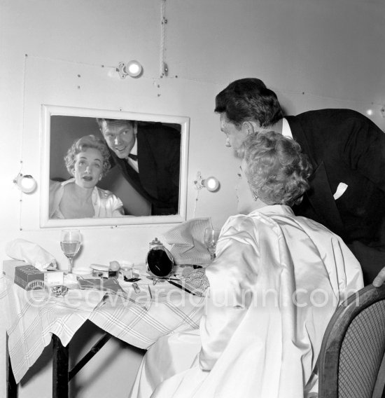 Marlene Dietrich and her personal hairdresser René. Monte Carlo 1956. - Photo by Edward Quinn