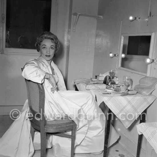 Marlene Dietrich. Monte Carlo 1956. - Photo by Edward Quinn