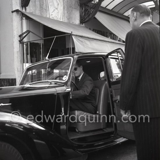 The Duke of Edinburgh, Prince Philip, on an official 5-days visit with the Royal Fleet to Monte Carlo, Feb. 1951. Car: Rolls-Royce Silver Dawn, 1950, #LSBA6, Standard Steel Sports Saloon. Detailed info on this car by expert Klaus-Josef Rossfeldt see About/Additional Infos. - Photo by Edward Quinn