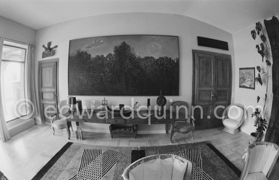 A room in the second house of Max Ernst and Dorothea Tanning. Seillans 1974. - Photo by Edward Quinn
