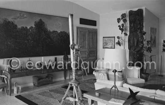 A room in the second house of Max Ernst and Dorothea Tanning. Seillans 1974. - Photo by Edward Quinn