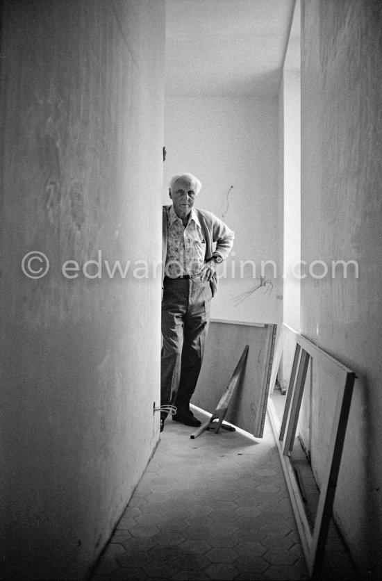 Max Ernst at his apartement in Paris 1974. - Photo by Edward Quinn