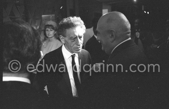 Alberto Giacometti. Inauguration of the Fondation Maeght, Saint-Paul-de-Vence 1964. - Photo by Edward Quinn