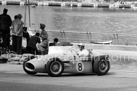 Louis Rosier, (8) Maserati 250F. Monaco Grand Prix 1956. - Photo by Edward Quinn