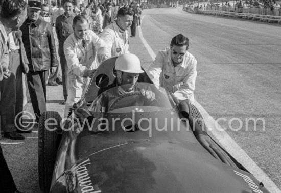 Stirling Moss, (18) Vanwall VW3/4. Monaco Grand Prix 1957. - Photo by Edward Quinn