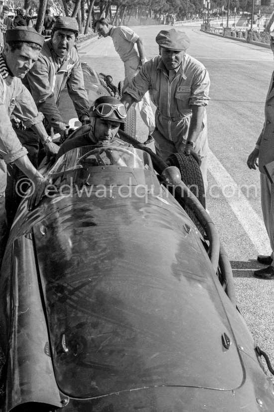 Juan Manuel Fangio, (32) Maserati 250F, winner of Monaco Grand Prix 1957. - Photo by Edward Quinn