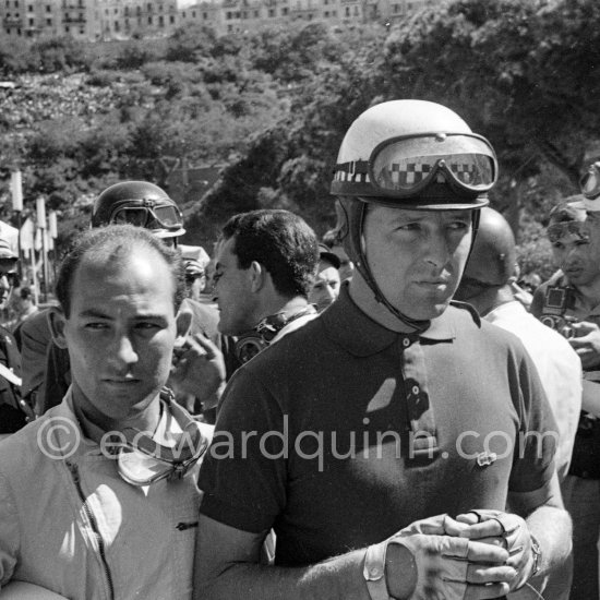 Driver\'s briefing, Stirling Moss, Wolfgang von Trips. Monaco Grand Prix 1957. - Photo by Edward Quinn