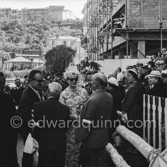 Arriving Princess Grace and Prince Rainier. Monaco Grand Prix 1957. - Photo by Edward Quinn