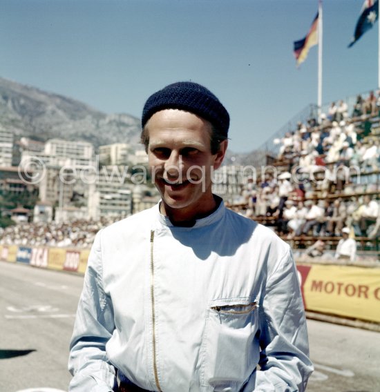 Peter Collins. Monaco Grand Prix 1958. - Photo by Edward Quinn