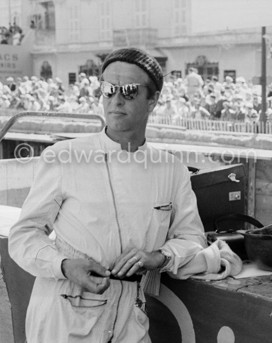 GP driver Peter Collins. Monaco Grand Prix 1958. - Photo by Edward Quinn