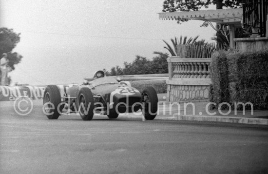 Stirling Moss, (28) Lotus-Climax. Monaco Grand Prix 1960. - Photo by Edward Quinn