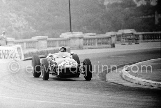 Stirling Moss, (28) Lotus-Climax. Monaco Grand Prix 1960. - Photo by Edward Quinn