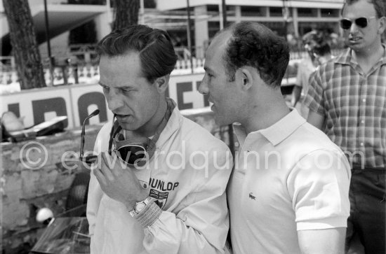 Stirling Moss and Innes Ireland. Monaco Grand Prix 1960. - Photo by Edward Quinn