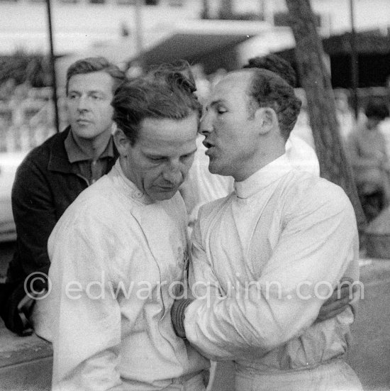 Stirling Moss, Innes Ireland, Wolfgang von Trips. Monaco Grand Prix 1960. - Photo by Edward Quinn