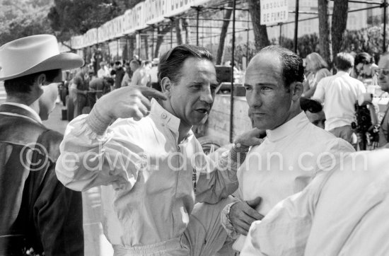 Stirling Moss and Innes Ireland. Monaco Grand Prix 1960. - Photo by Edward Quinn