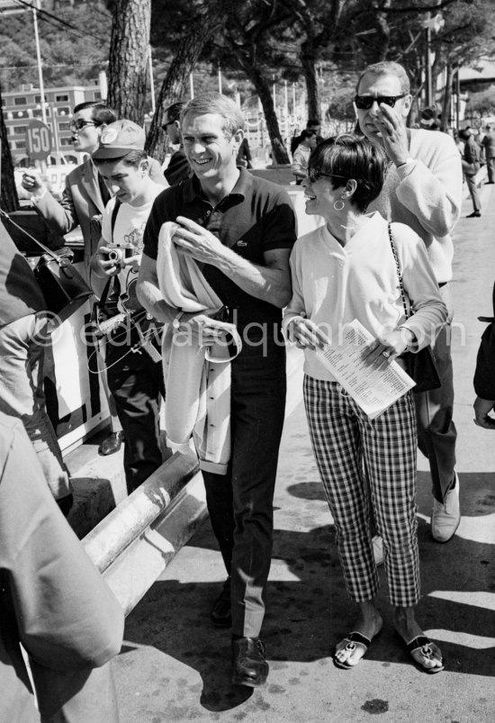 Steve McQueen and his wife Neile. Monaco Grand Prix 1965. - Photo by Edward Quinn