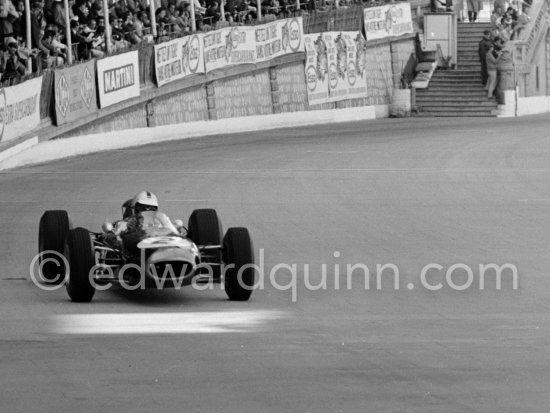 Denny Hulme, (2) Brabham BT7 Climax. Monaco Grand Prix 1965. - Photo by Edward Quinn