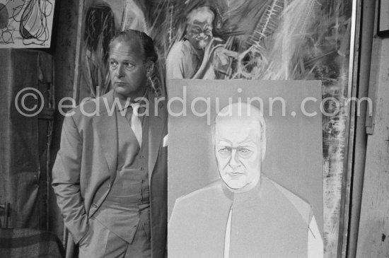 Curd Jürgens. Portrait session at Raymond Moretti’s studio. Nice 1956. - Photo by Edward Quinn