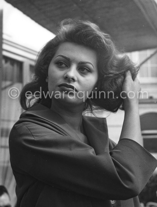 Sophia Loren. Cannes Film Festival 1954. - Photo by Edward Quinn