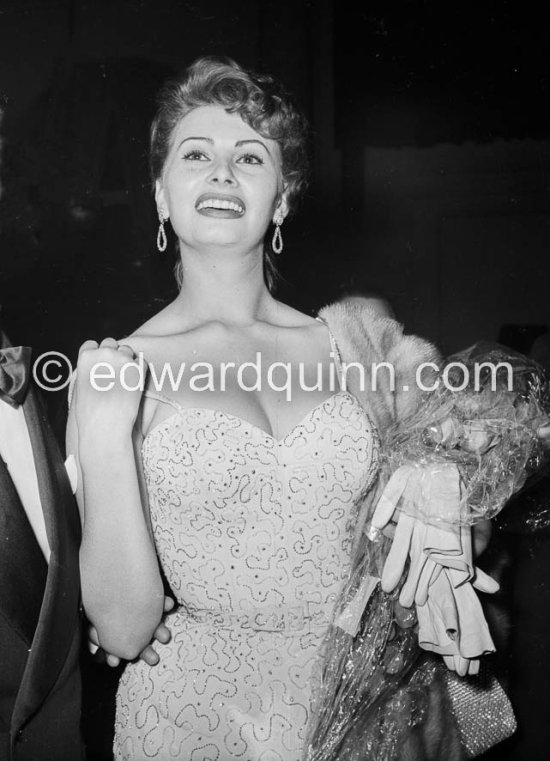 Sophia Loren, Cannes Film Festival 1954. - Photo by Edward Quinn
