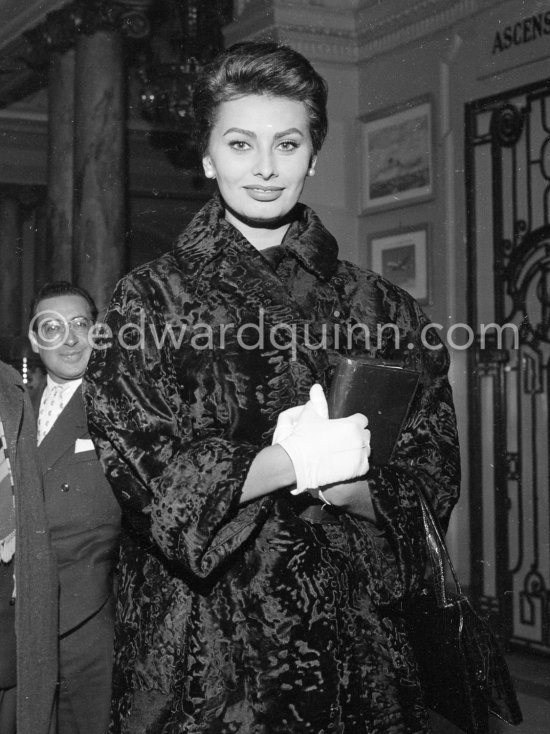 Sophia Loren at the Hotel Negresco, Nice 1957. - Photo by Edward Quinn