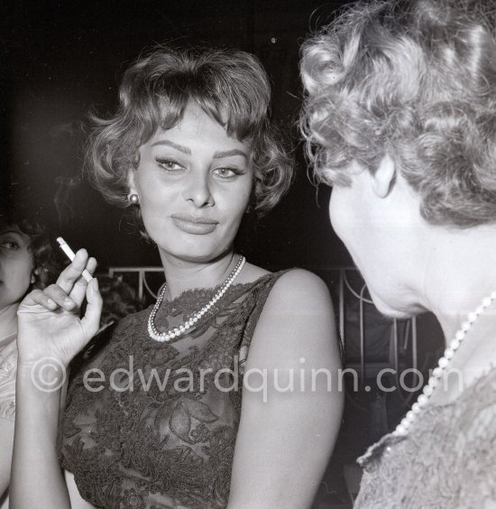 Sophia Loren, Cannes Film Festival 1958. - Photo by Edward Quinn