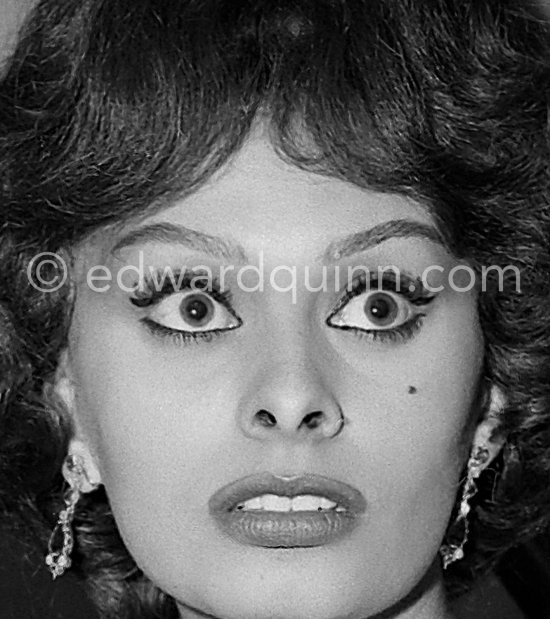 Sophia Loren. Cannes Film Festival 1958. - Photo by Edward Quinn