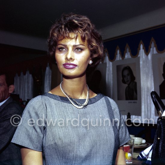 Sophia Loren at the peak of her success at the Cannes Film Festival 1958. - Photo by Edward Quinn