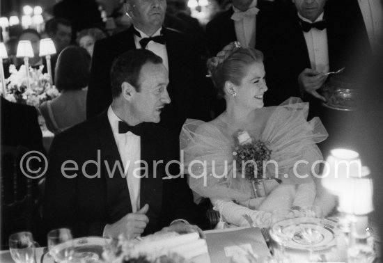 Once a love affair: Princess Grace of Monaco, formerly actress Grace Kelly and David Niven. He was one of Grace Kelly’s old Hollywood friends. Niven and his wife every year made the journey from America especially to visit her. They were present at Monte Carlo for the "Bal à l’Opéra". Monte Carlo 1959. - Photo by Edward Quinn