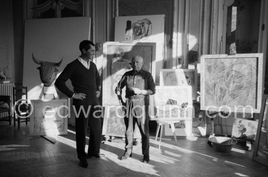 Picasso and Luis Miguel Dominguin. La Californie, Cannes 1959. - Photo by Edward Quinn