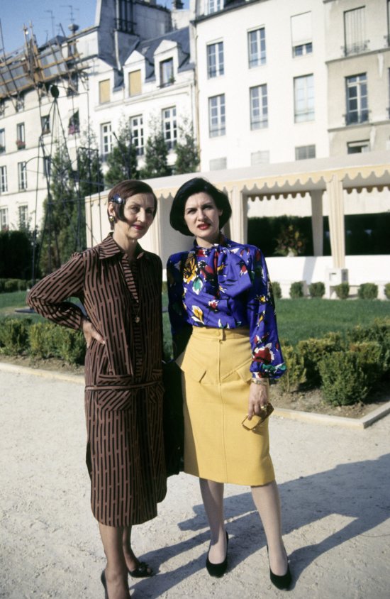 Françoise Gilot and her daughter Paloma Picasso. Picasso Museum Paris (Musée national Picasso Paris), located in the Marais Quarter. Paris 1985. - Photo by Edward Quinn
