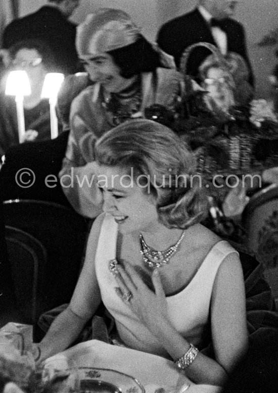 Princess Grace. 
"Bal de la Rose" at the International Sporting Club. Monte Carlo 1960. (Grace Kelly) - Photo by Edward Quinn