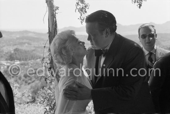 Orson Welles and Martine Carol. Saint-Paul-de-Vence 1958. - Photo by Edward Quinn