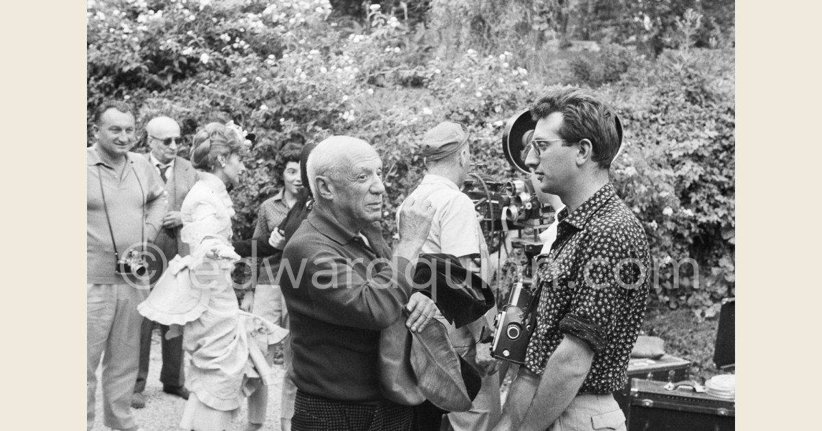 Francine Weisweiller Pablo Picasso And Photographer Lucien Clergue