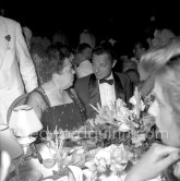 Gianni Angelli and Elsa Maxwell, American gossip journalist. Monte Carlo summer gala 1953. - Photo by Edward Quinn