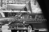 Greta Garbo. Cannes 1953. Car: De Soto Custom Convertible 1950. - Photo by Edward Quinn