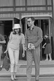 Jean-Luc Godard and Anna Karina in front of Hotel Martinez. Cannes 1960. - Photo by Edward Quinn