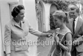 Each year during the Cannes Film Festival the Aga Khan and his wife, the Begum would give a reception at their Villa Yakymour in Le Cannet. In 1957, the Prince had been very ill and could not be present. When the Begum greeted the guests which included Romy Schneider and Karlheinz Böhm, she told Romy that the Aga Khan would be pleased to see her and Romy was very touched. Le Cannet 1957. - Photo by Edward Quinn