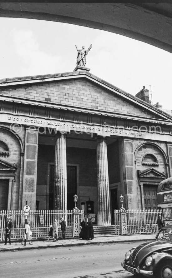 St Andrew’s Church. James Joyce wrote about the church as All Hallows in Ulysses, after the ancient Priory on whose lands it is built. Dublin 1963. - Photo by Edward Quinn