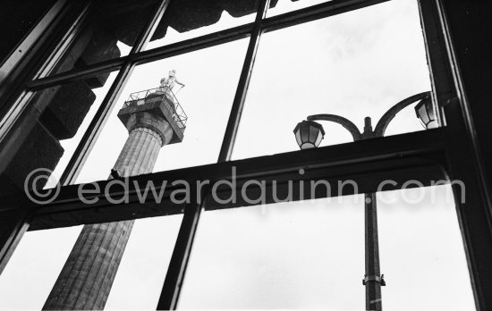 Nelson Pillar, O\'Connell Street (demolished 8 March 1966), Dublin 1963. - Photo by Edward Quinn