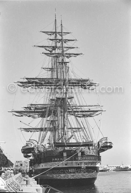 Italian training ship Amerigo Vespucci, Monaco 1978 - Photo by Edward Quinn