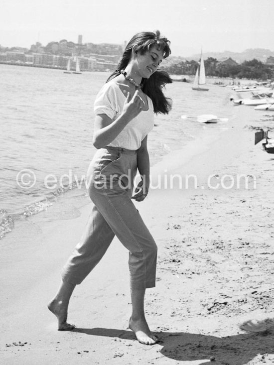 Brigitte Bardot. Cannes Film Festival 1955. - Photo by Edward Quinn